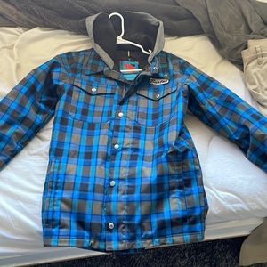 Burton dry ride snowboarders flannel jacket